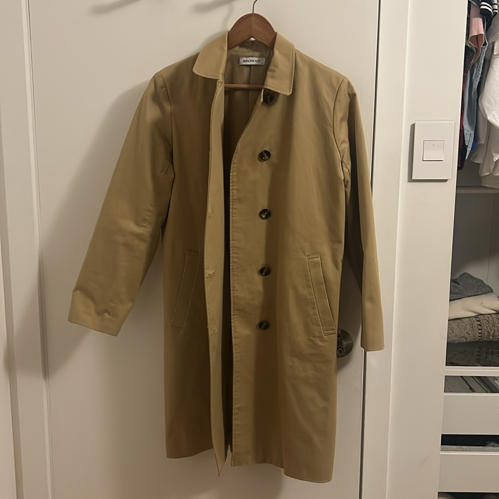 Classic Tan Trench Coat - Unbranded